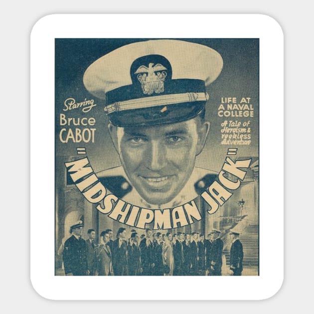 Midshipman Jack: Classic Movie 1930s Annapolis Sticker by Walters Mom